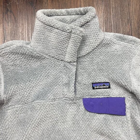 Patagonia Re-Tool Snap-T Fleece Pullover Women’s Size Small Sweatshirt Gray - Picture 3 of 6